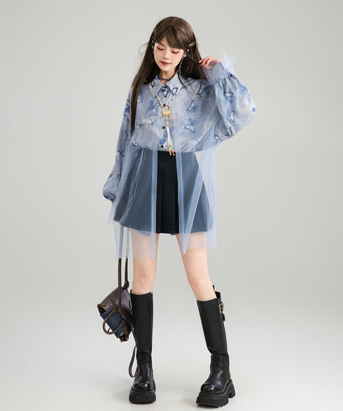See-through Layered Blouse